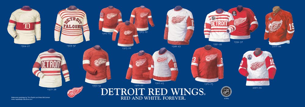 Red Wings Sweater History
